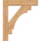 Ekena Millwork Merced Block Smooth Bracket w/ Offset Brace, Western Red Cedar, 5 1/2"W x 24"D x 28"H BKT0604X24X28MRC05SWR - alternate 3